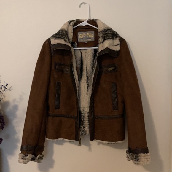 Steve Madden Fully Lined Fur & Suede Jacket. - Picture 2 of 5